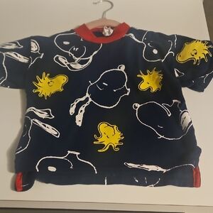 Kids Navy Blue and Yellow Graphic T-Shirt